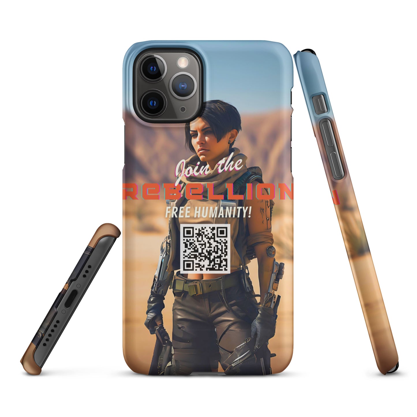 8001 "Rebellion" Röd Tvilling Snap case mobilskal (Apple) sci-fi cyberpunk