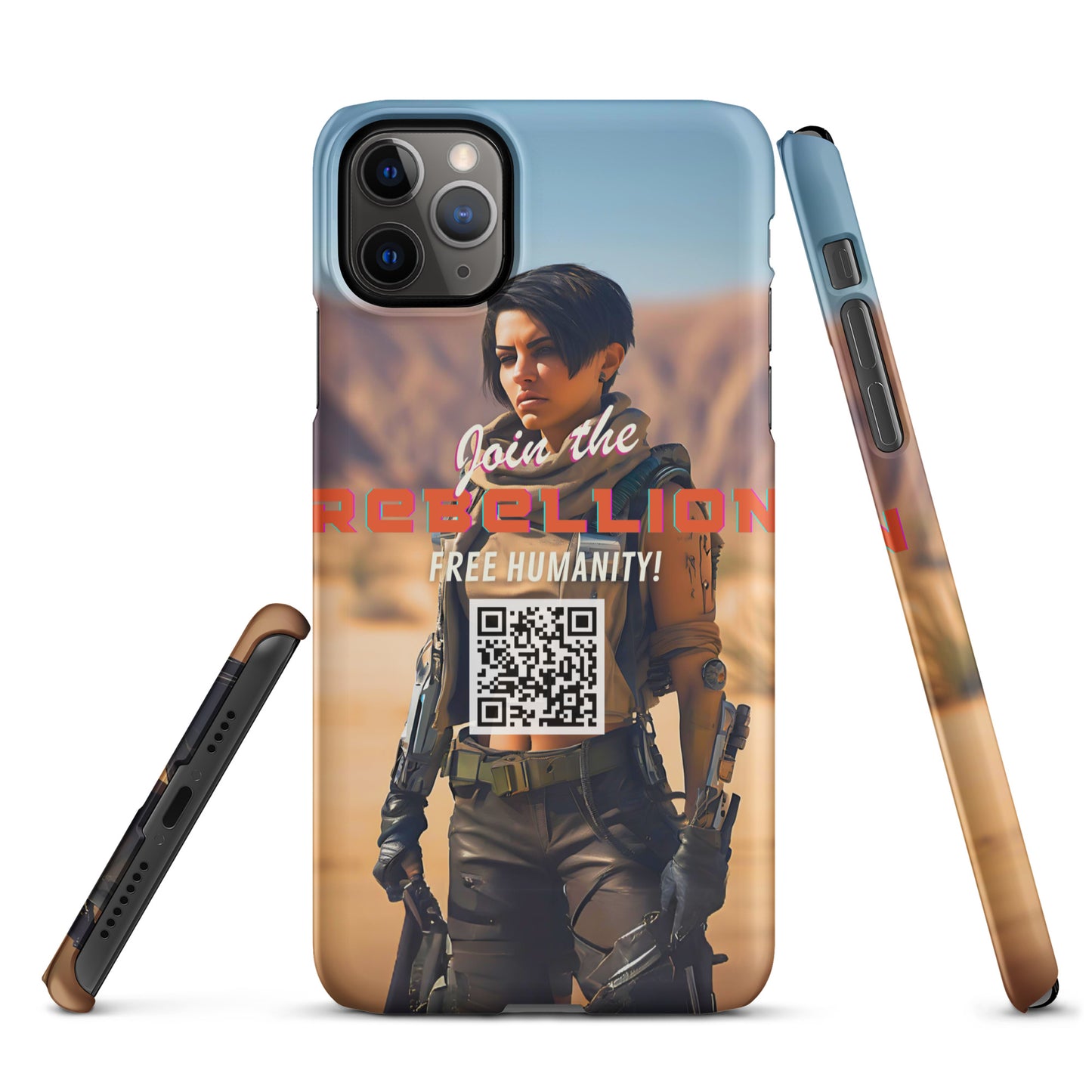8001 "Rebellion" Röd Tvilling Snap case mobilskal (Apple) sci-fi cyberpunk