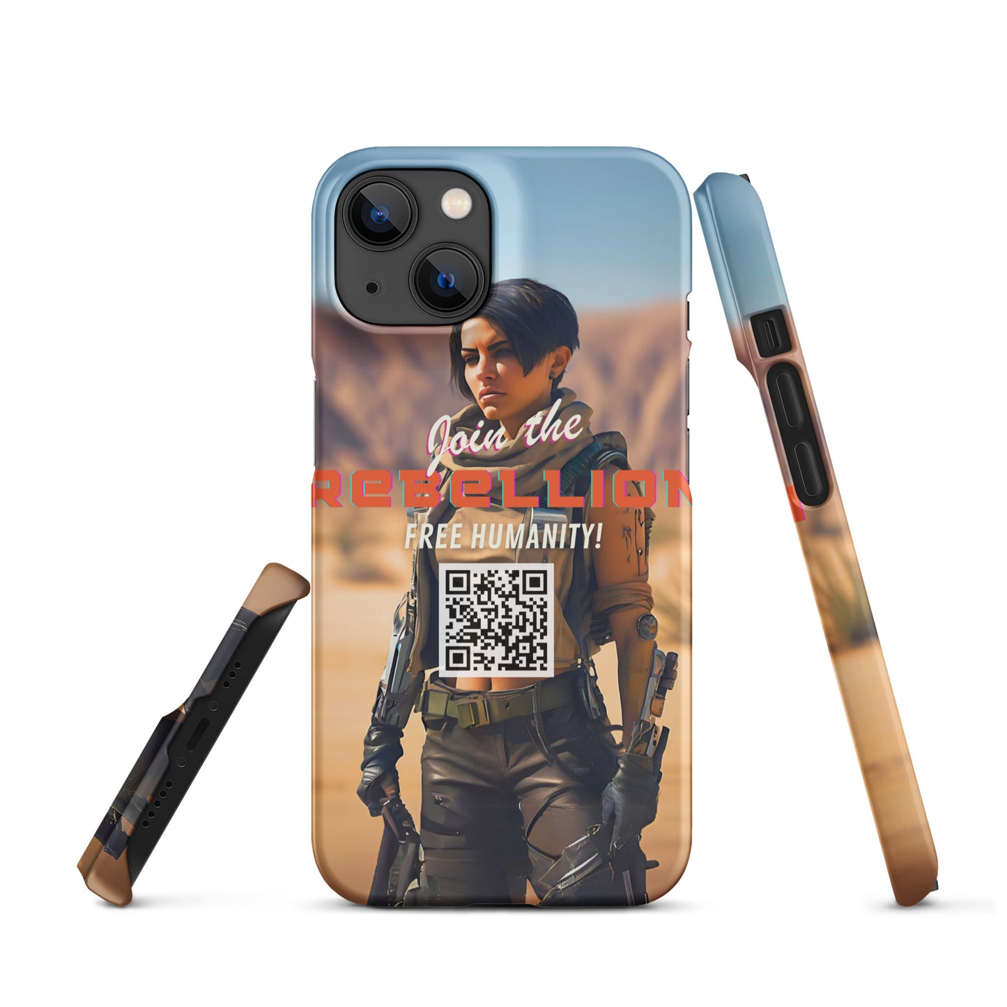 8001 "Rebellion" Röd Tvilling Snap case mobilskal (Apple) sci-fi cyberpunk