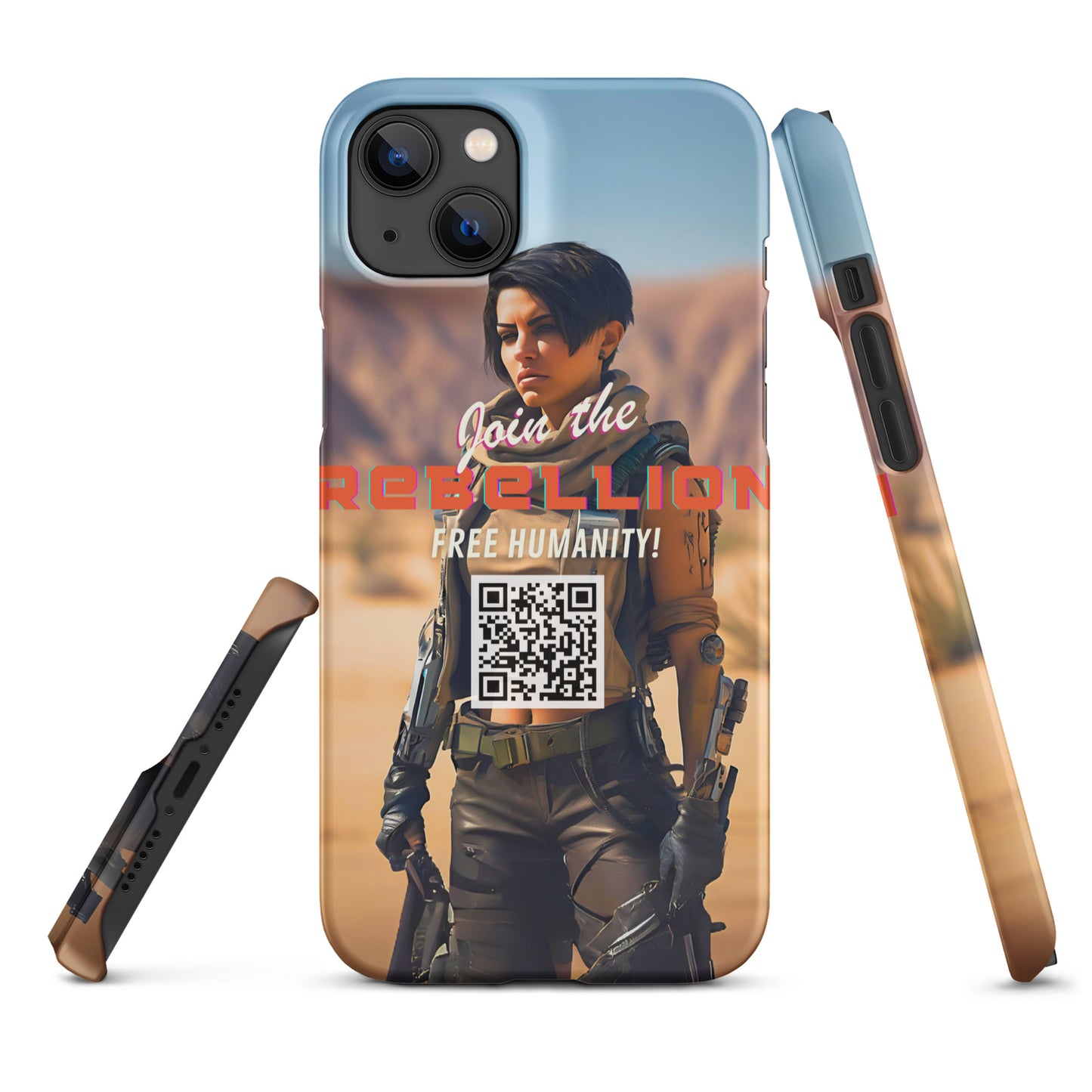 8001 "Rebellion" Röd Tvilling Snap case mobilskal (Apple) sci-fi cyberpunk