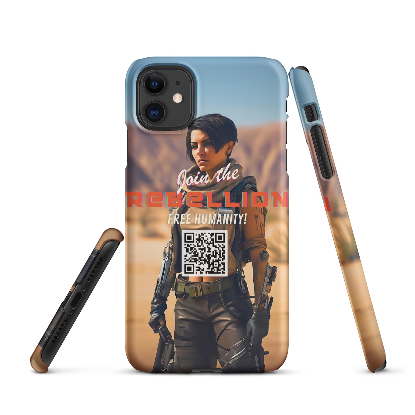 8001 "Rebellion" Röd Tvilling Snap case mobilskal (Apple) sci-fi cyberpunk