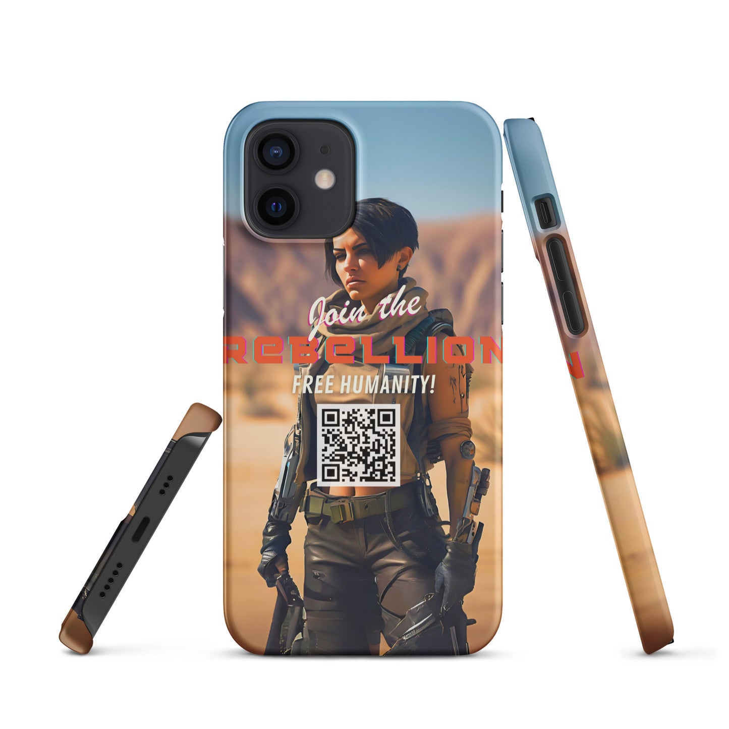 8001 "Rebellion" Röd Tvilling Snap case mobilskal (Apple) sci-fi cyberpunk