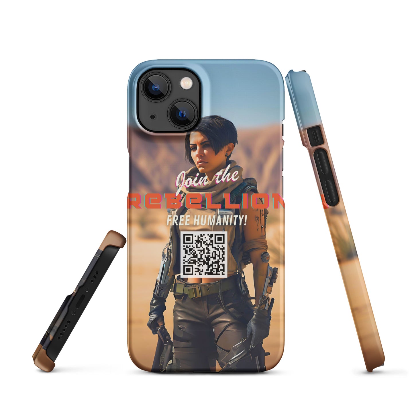 8001 "Rebellion" Röd Tvilling Snap case mobilskal (Apple) sci-fi cyberpunk