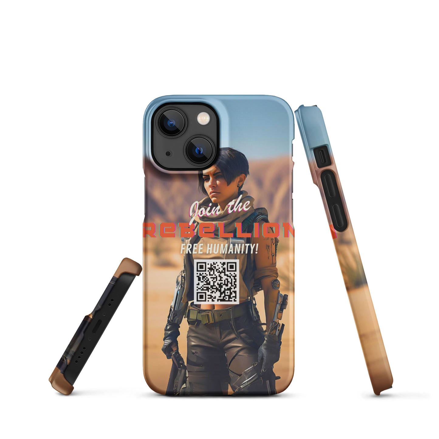 8001 "Rebellion" Röd Tvilling Snap case mobilskal (Apple) sci-fi cyberpunk