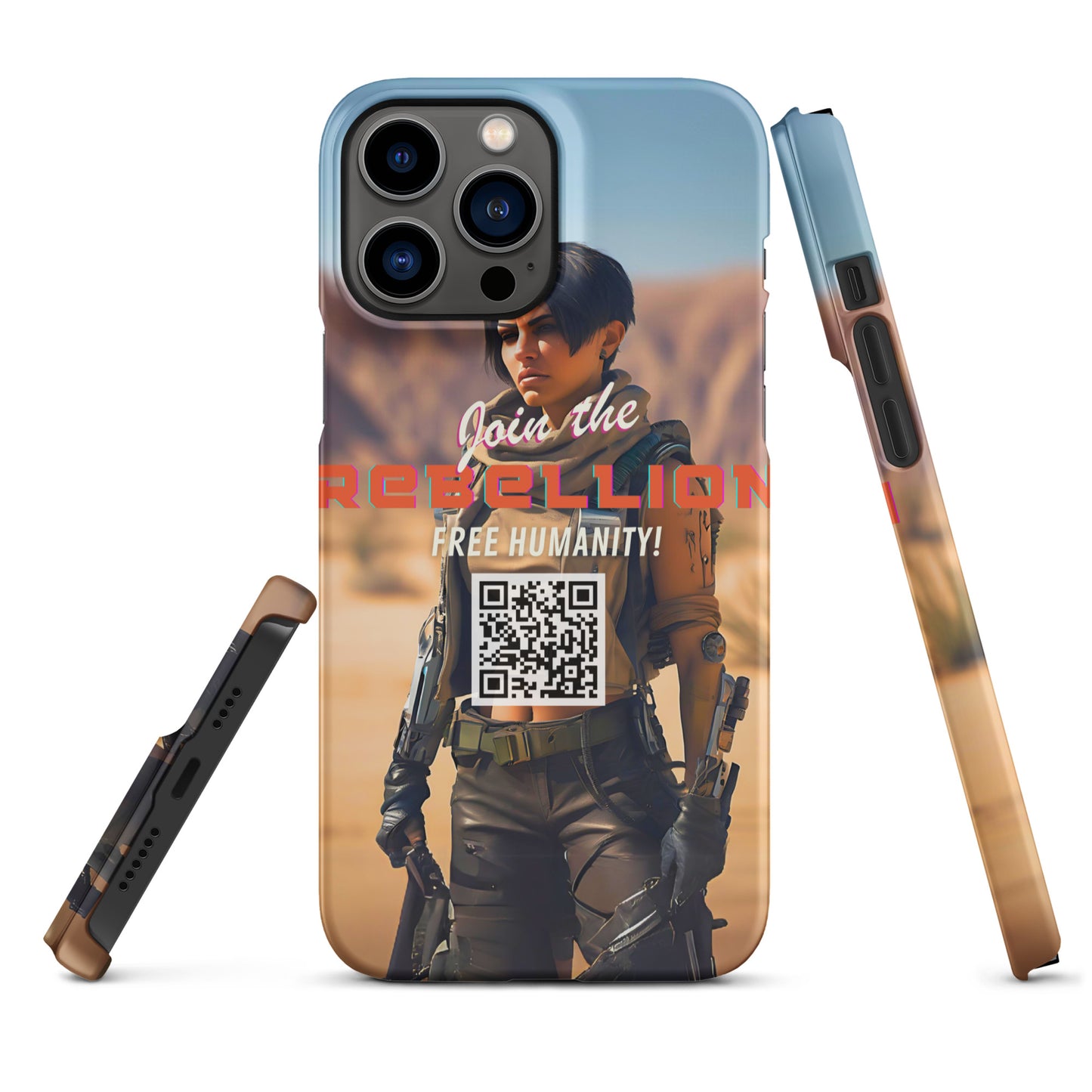 8001 "Rebellion" Röd Tvilling Snap case mobilskal (Apple) sci-fi cyberpunk