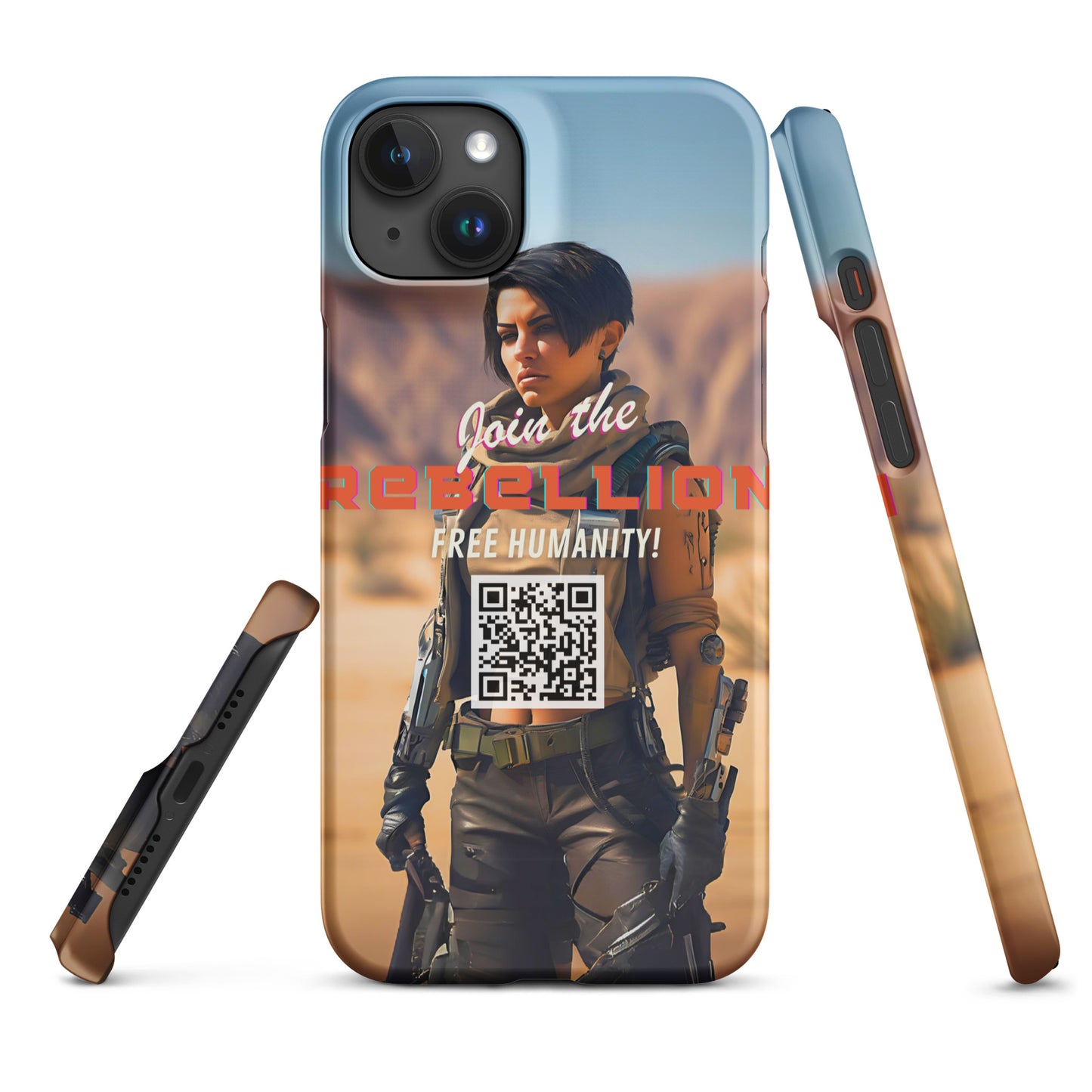 8001 "Rebellion" Röd Tvilling Snap case mobilskal (Apple) sci-fi cyberpunk